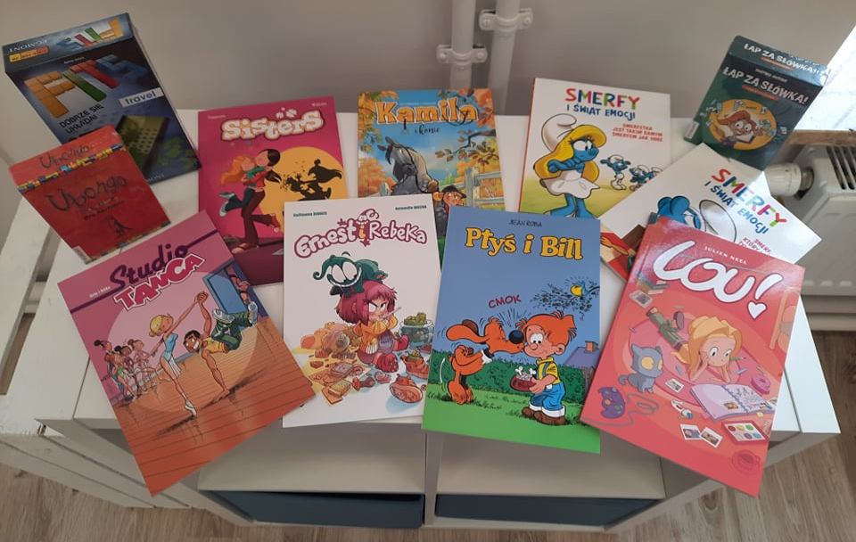 BOOM! Na komiksy i gry planszowe w bibliotece Szkoły Podstawowej nr 1 im. Tadeusza Kościuszki w Lidzbarku